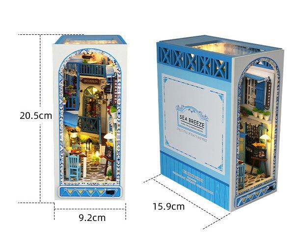 Sea Breeze Book Nook Sea Side Book Shelf Insert Mystery Booknooks - Rajbharti Crafts