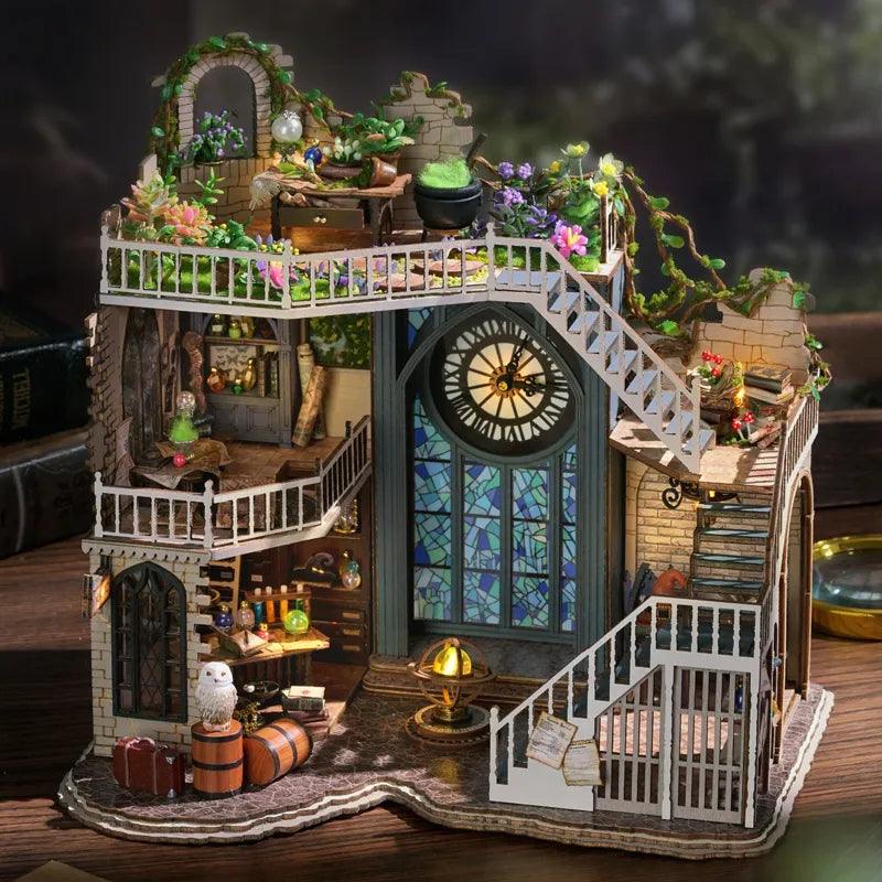 DIY Wooden Doll Houses Magic House Casa Miniature Building Kits with Furniture