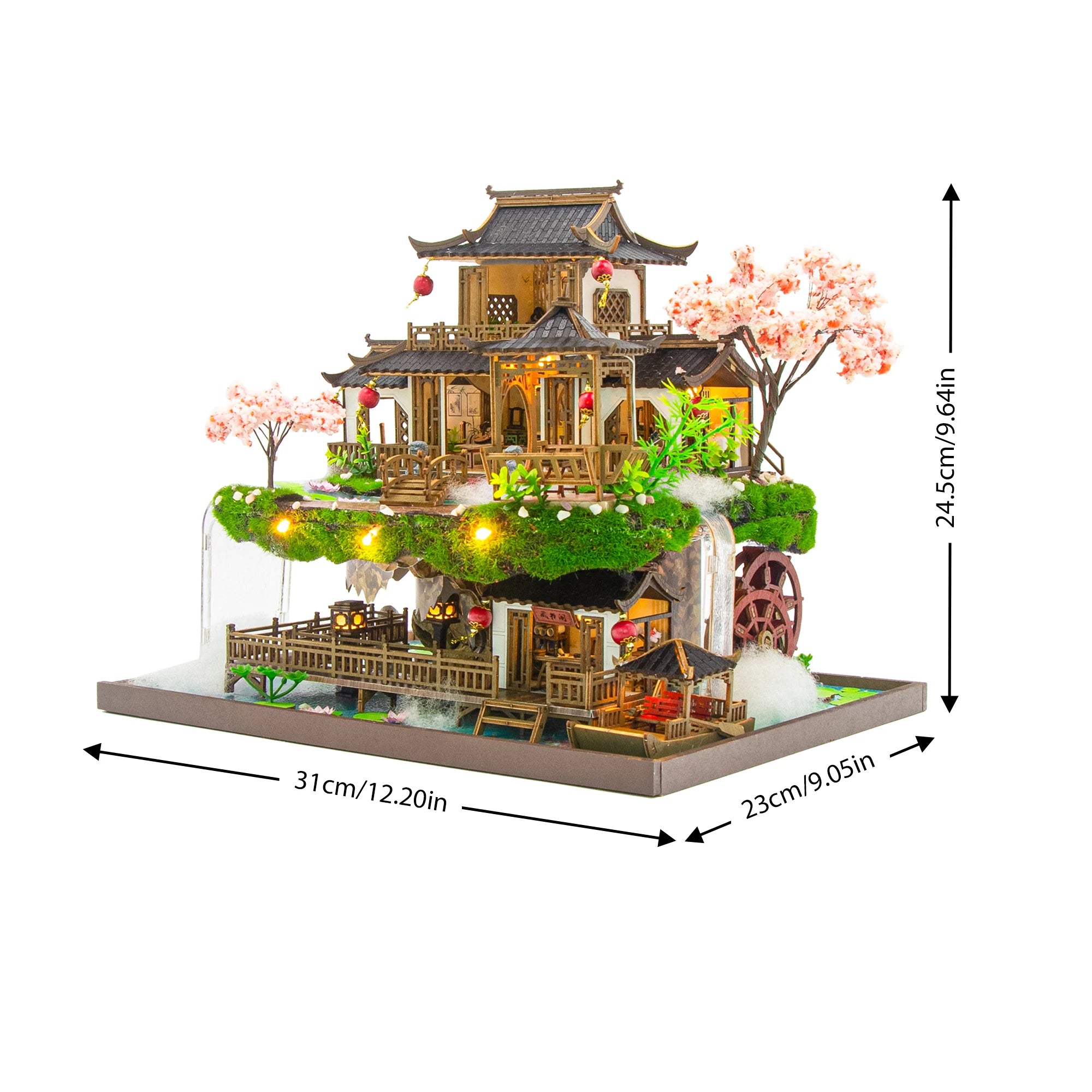 DIY Dollhouse Kit Fairyland Smokey Mansion Miniature House Casa 3D Wooden Puzzles Miniature Diorama Scenery Adult Crafts