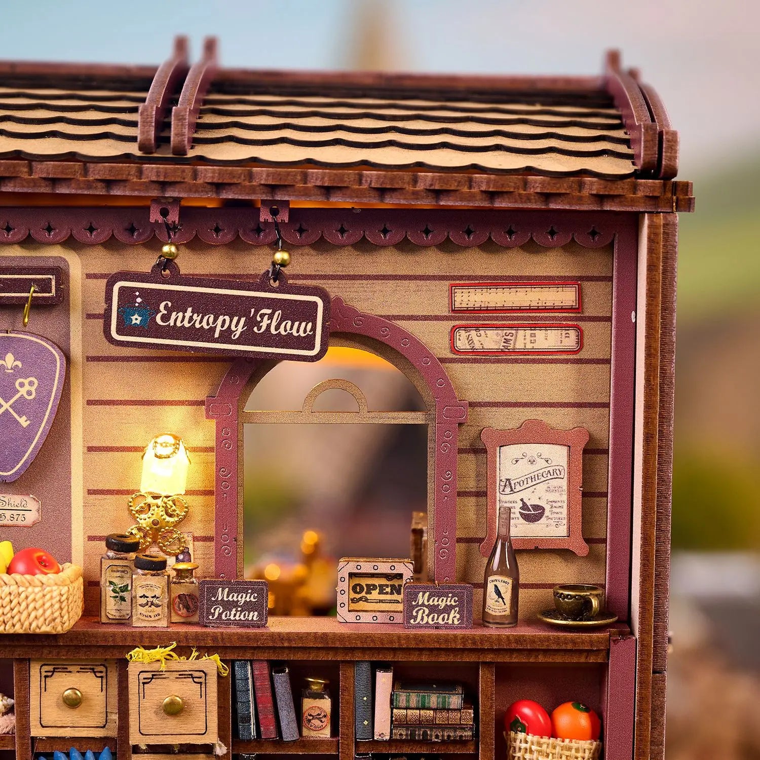 DIY Dollhouse Kit Entropy's Flow Miniature House Casa 3D Wooden Puzzles Carriage Cart Caravan Diorama Scenery Adult Crafts