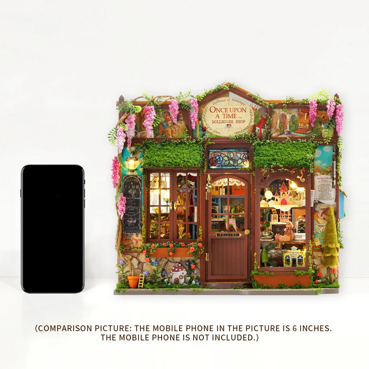 DIY Dollhouse Kit Fairytale Wonder House Miniature Casa Dollhouse 3D Wooden Puzzles Miniature Shop Diorama Scenery
