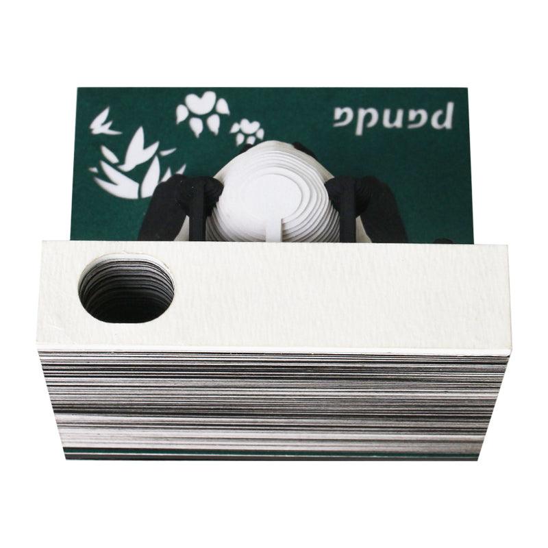 Cute Panda 3D Note Pad - Spotted Bear Creative Memo Pad - Omoshiroi Block - Rajbharti Crafts