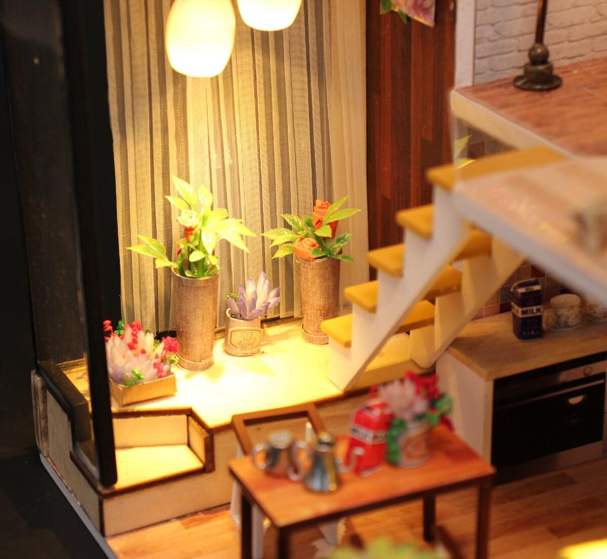 Doll House Miniature Dollhouse With Furniture Kit Wooden House Miniatures Toys For Children New Year Christmas Gift DIY Dollhouse Kit Adult - Rajbharti Crafts