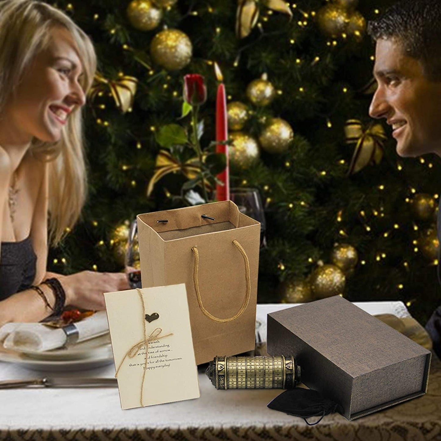 Original - The Da Vinci Code Cryptex Proposal Gift - Ring Case - Ring Box - Romantic Gift Idea For Valentine Day - Engagement - Wedding Gift - Rajbharti Crafts