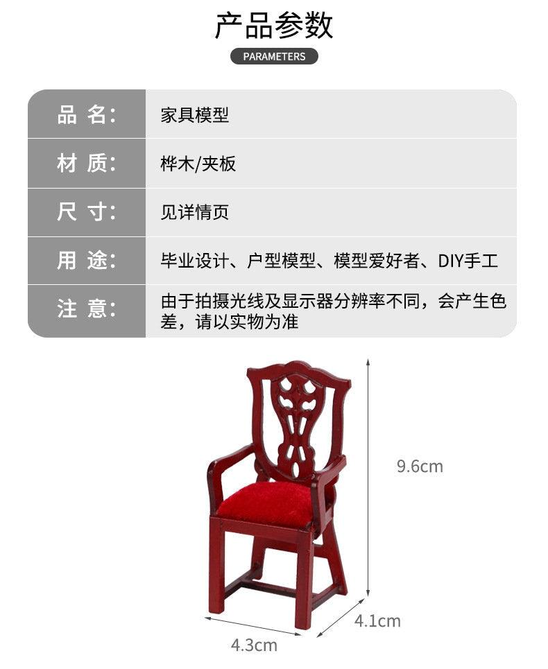 1:12 Scale - Dollhouse Furniture Miniature Chair Set - 2 Psc Chairs - Royal Look Wooden Miniature Furniture - Dollhouse Furniture - Rajbharti Crafts