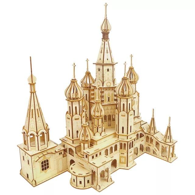 DIY Wooden Doll House Kit - Saint Basil's Cathedral - Castle Style Dollhouse Miniature - Laser Cut Wooden 3D Puzzle Dollhouse Kit - Castle - Rajbharti Crafts