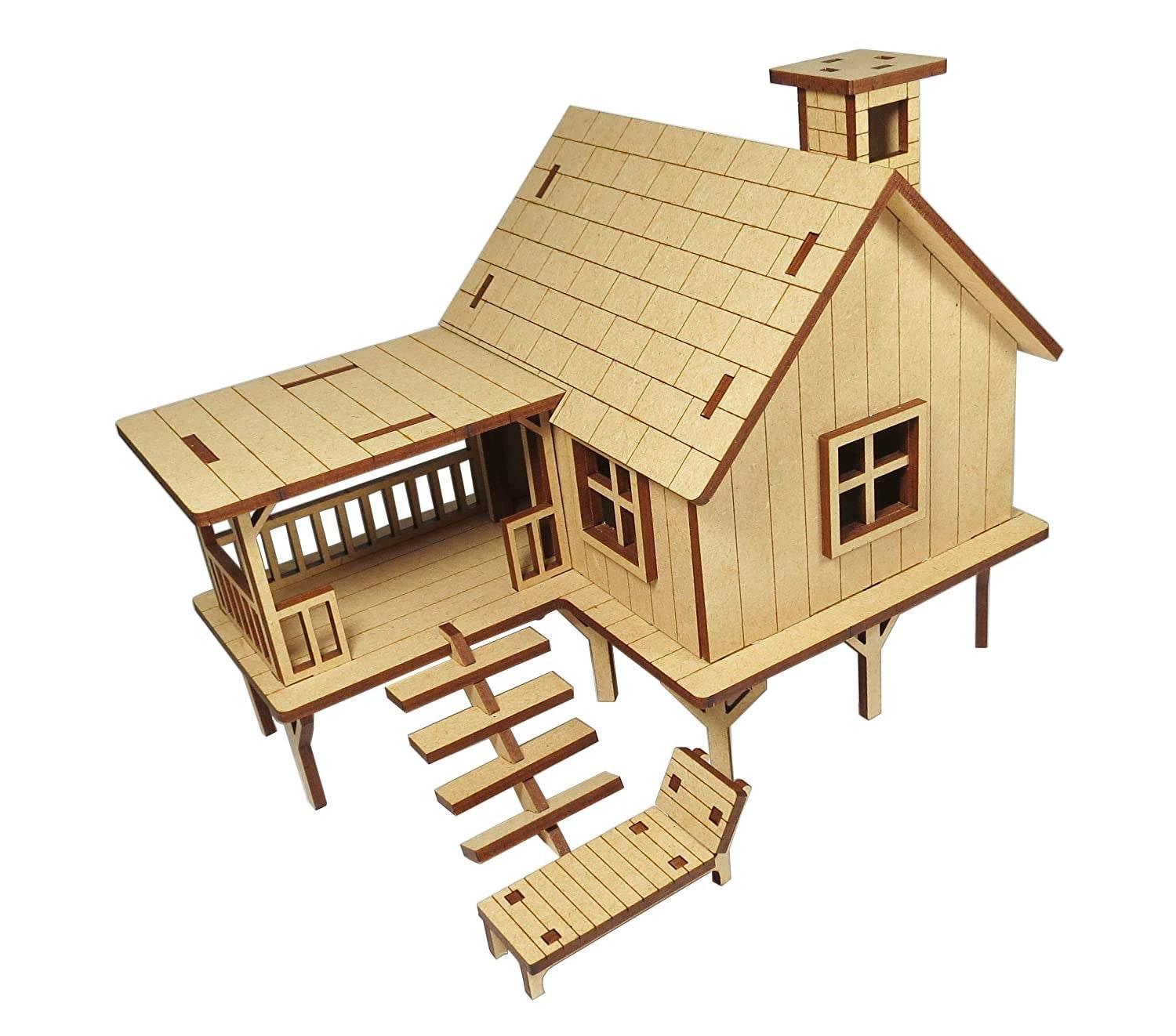 DIY Wooden Doll House Kit DIY Beach House Miniature Farm House