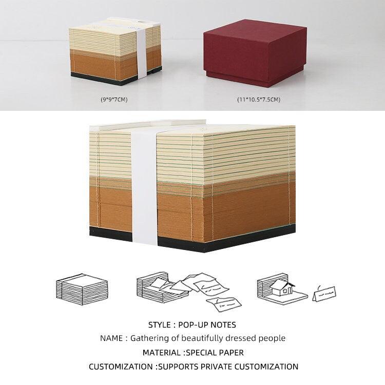 Wedding Gift For Couple 3D Note PaD - Engagement Gift - Creative Memo Pad - Omoshiroi Block - DIY Paper Craft - Stationery Toys With LED - Rajbharti Crafts