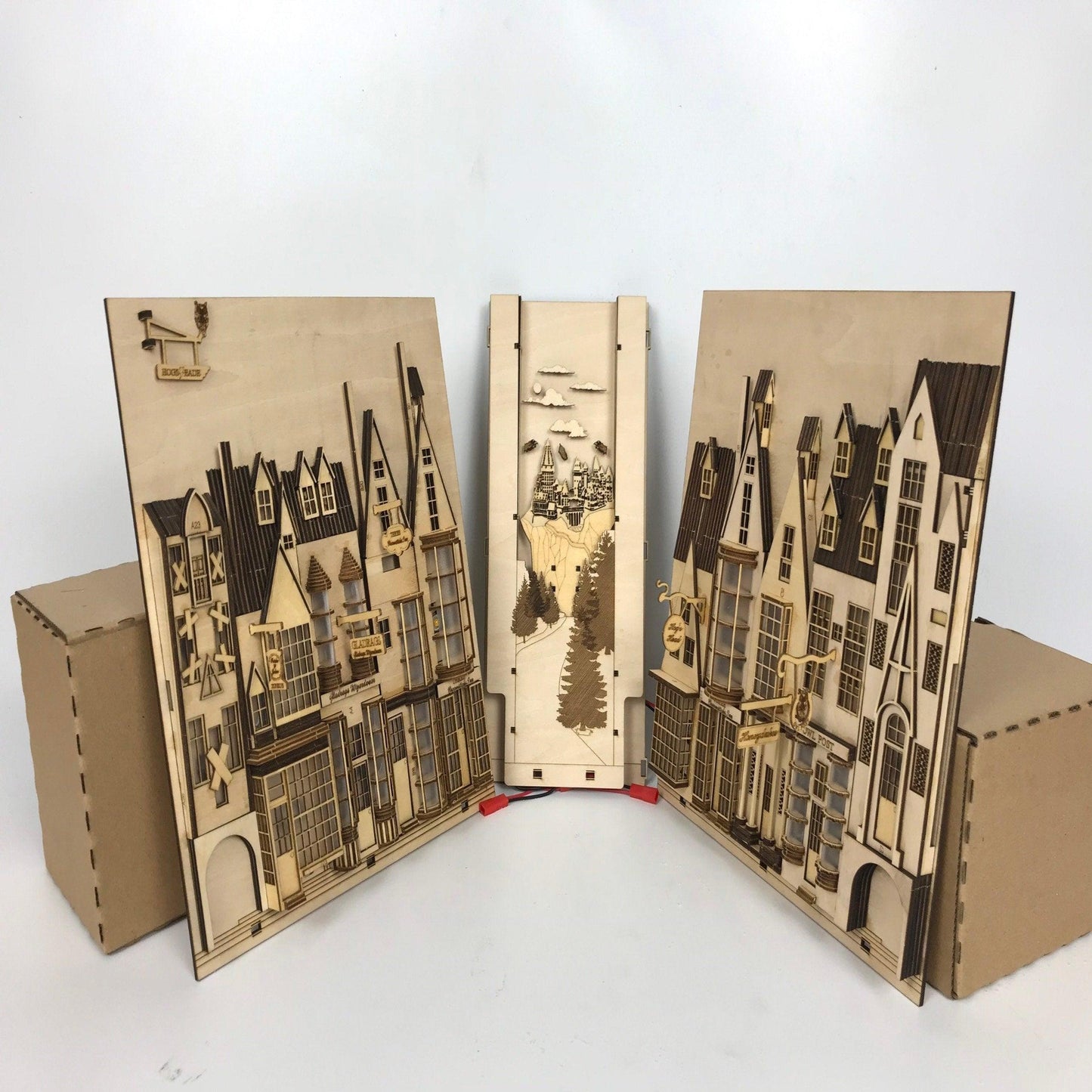 DIY Book Nook - Hogsmade Village Book Nook - DIY Magic Book Nook - Rajbharti Crafts