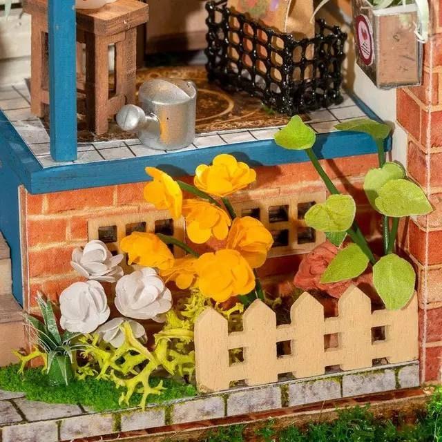 Mini Town Series Miniature Dollhouse Free Time Bookshop Sweet Jam Shop Morning Fruit Store Dream Yard Garden Grocery Shop DIY Dollhouse Kits - Rajbharti Crafts