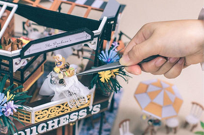 DIY Dollhouse Kit Duchess Tea House Coffee Shop Miniature Tea Shop Dollhouse Coffee Shop Dollhouse European Style Shops Miniature Dollhouse - Rajbharti Crafts