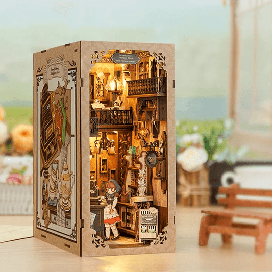 DIY Book Nook Grandfather's Antiques Store Book Nook DIY Book Rooms Miniatures - Rajbharti Crafts