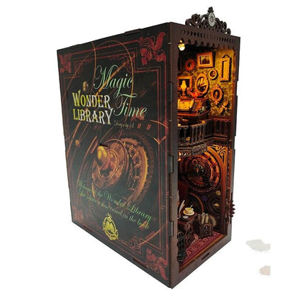 Magic Time Wonder Library DIY Book Nook Kit Book Shelf Inserts DIY Book Rooms Miniatures - Rajbharti Crafts