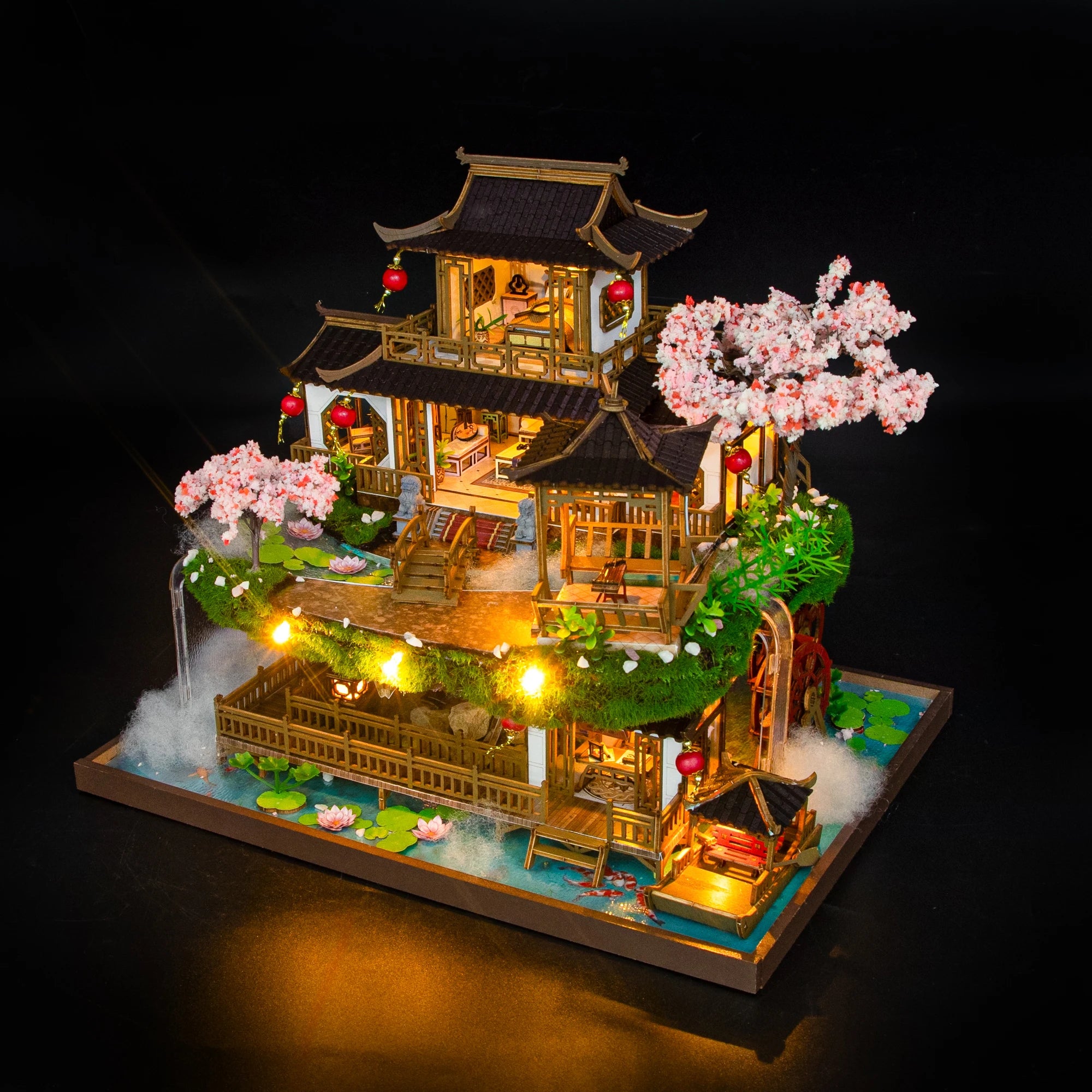 DIY Dollhouse Kit Fairyland Smokey Mansion Miniature House Casa 3D Wooden Puzzles Miniature Diorama Scenery Adult Crafts