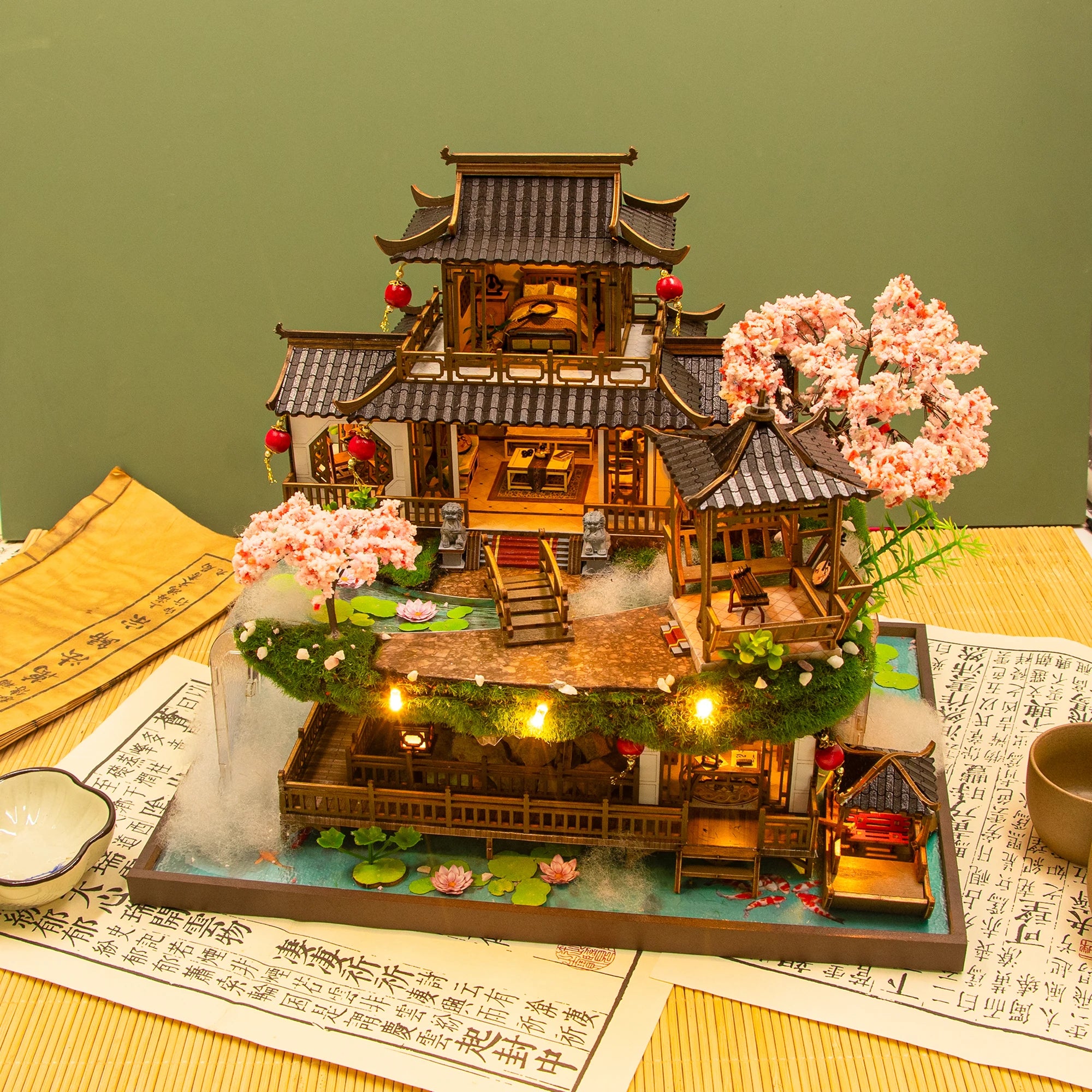 DIY Dollhouse Kit Fairyland Smokey Mansion Miniature House Casa 3D Wooden Puzzles Miniature Diorama Scenery Adult Crafts