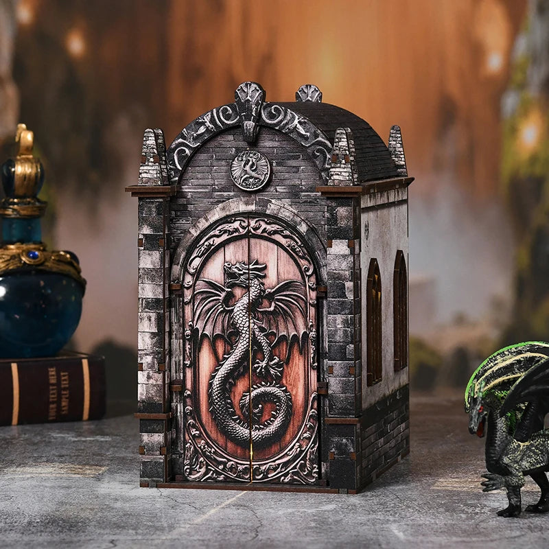 DIY Book Nook Kit Dragons Treasure Labyrinth DIY Bookend Game OF Thrones Diorama Scenery Bookshelf Decor 3D Wooden Puzzles