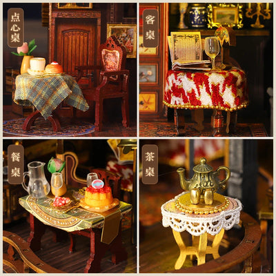 DIY Dollhouse Kit Eltz Castle Miniature House Edinburgh Castle 3D Wooden Puzzles Diorama Scenery Casa Craft Kits