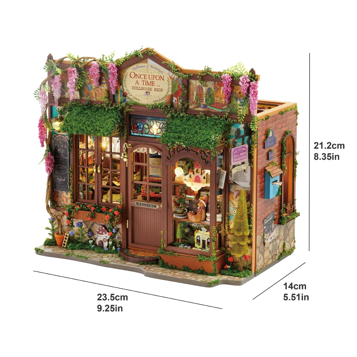 DIY Dollhouse Kit Fairytale Wonder House Miniature Casa Dollhouse 3D Wooden Puzzles Miniature Shop Diorama Scenery