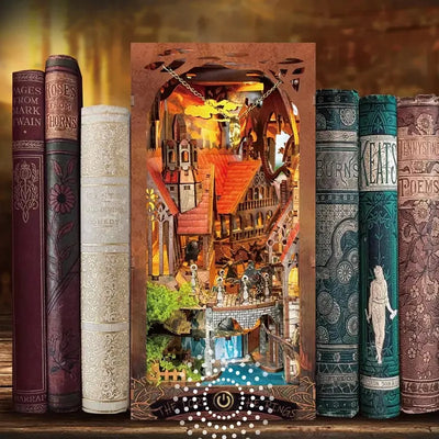 DIY Book Nook Kit Magic Ring Bookshelf Insert LOTR Booknook Diorama Scenery