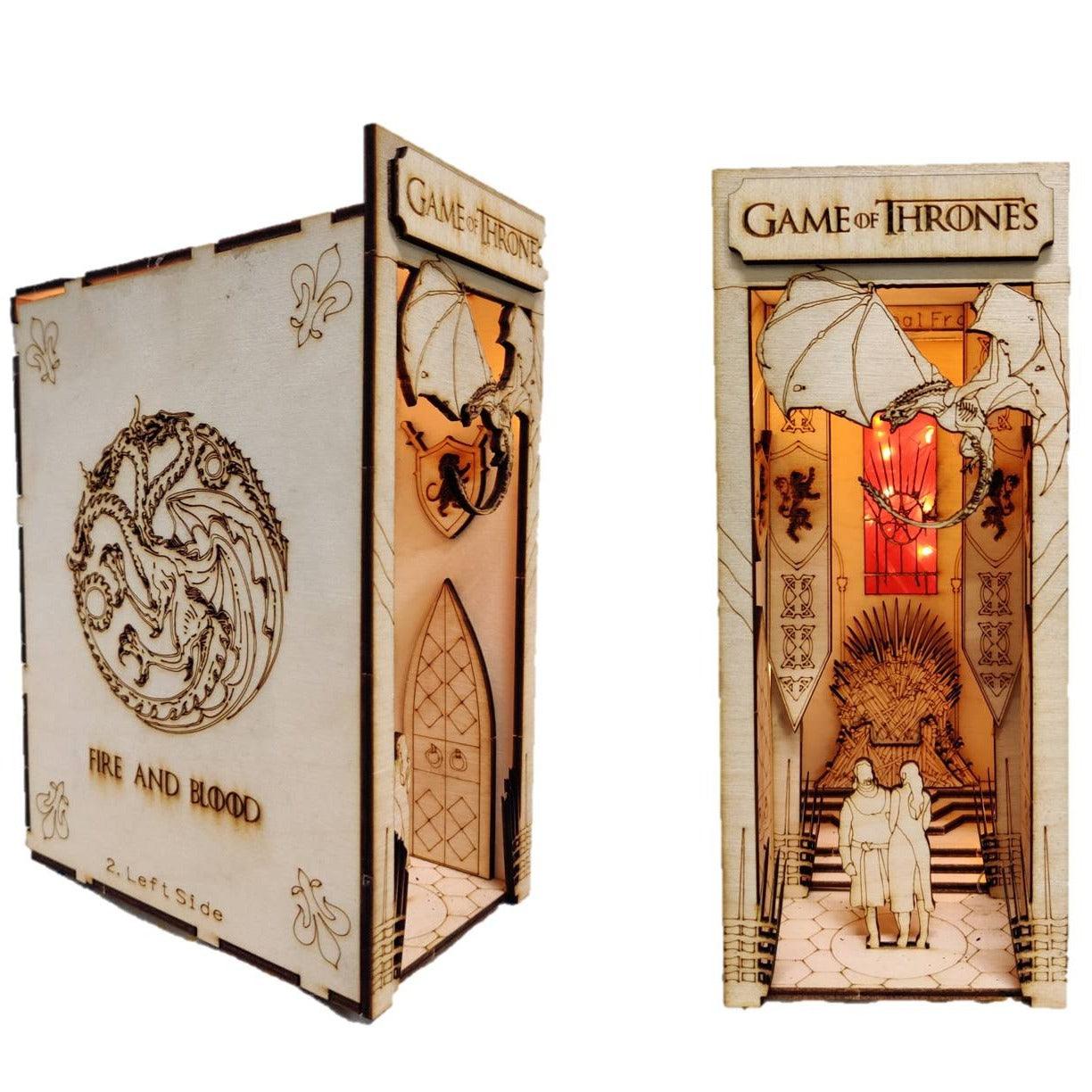 Game Of Thrones Book Nook DIY Book Nook Kits House Of Dragon Book Shelf Inserts - Rajbharti Crafts