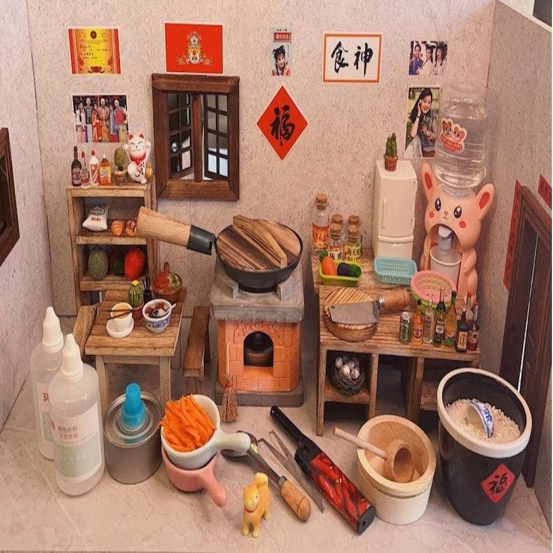 Set Real Miniature Cooking Set Tiny Cooking Set Dollhouse Kitchen Set Miniature Stove Miniature Kitchen Set Miniature Utensils Pretend Play Set