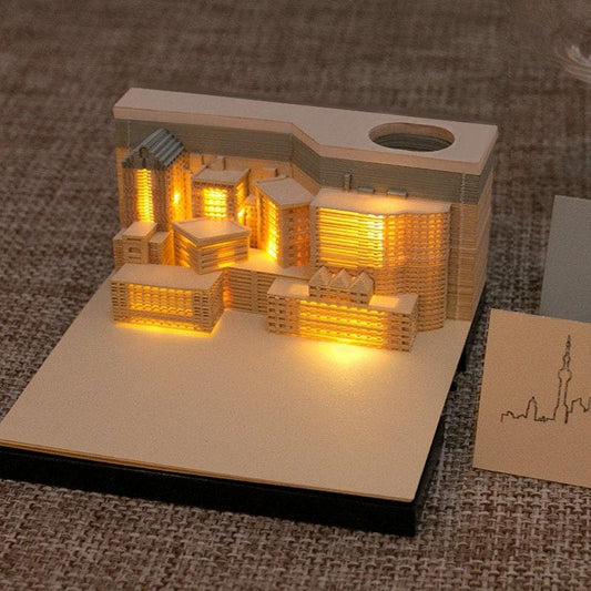 City Buildings 3D Note Pad - Real Estate Marketing Gifts - Customized 3D Note Pads For Business Gifting - Corporate Gifts - Omoshiroi Block - Rajbharti Crafts