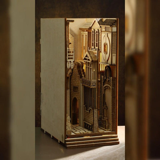 Kuanzhai Alley Book Nook - DIY Book Nook Kit Doll - Book Shelf Insert - Book Scenery - Bookcase - DIY Dioramas Kit - Alley Book Nooks - Rajbharti Crafts