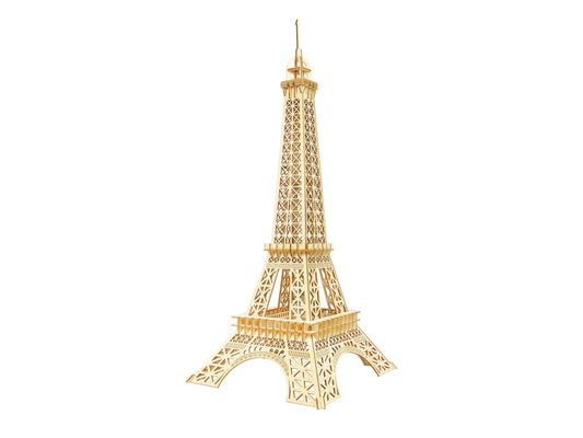 Eiffel Tower Paris DIY Wooden Puzzle Kit - 3D Mechanical Wooden Puzzle Kit - DIY Wooden Puzzle - Wooden Miniature Dollhouse - Eiffel Tower - Rajbharti Crafts