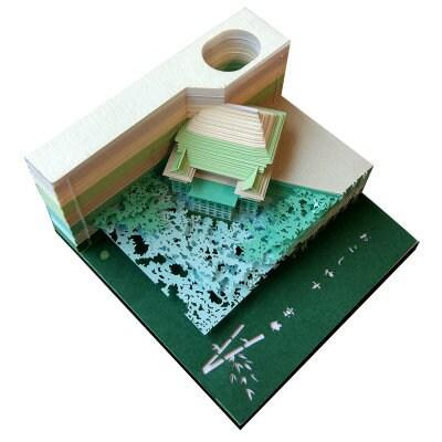 Japanese Architectural Model Building 3D Note Pad - Sticky Memo Pad - Omoshiroi Block - Post Notes - DIY Paper Craft - Stationery Toys Gift - Rajbharti Crafts