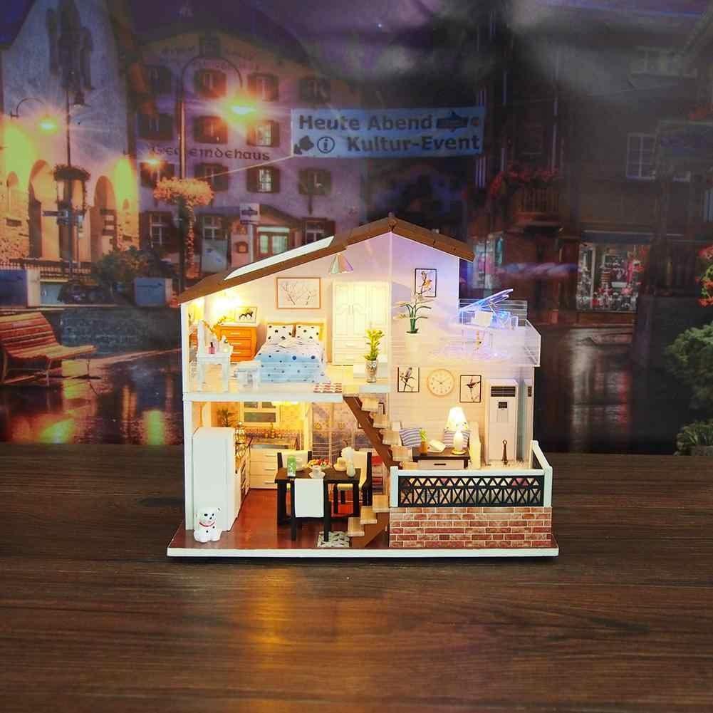 Duplex Dollhouse Sweet Time Home Miniature Dollhouse Kit Do It Yourself Kid Toys Adult Craft Best Birthday Gifts - Rajbharti Crafts