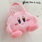 Cute Kirby Bags - Kirby Handbags - New Star Kirby Bag - Kirby Coin Purse - Messenger Bag - Kawaii Bags - Top Handle Bags - Kirby Clutches - Rajbharti Crafts