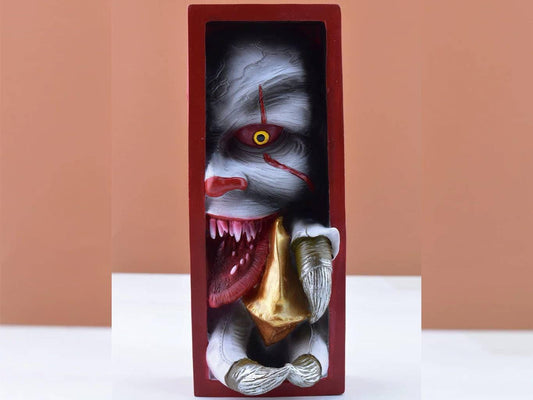 Horror Book Nooks - Monsters Book Shelf Insert - Book Dioramas - Book Scenery - Monster Bookcase - Bookend - Monsters Book Nooks - Pennywise - Rajbharti Crafts