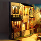 Jiangsu Watertown Book Nook - DIY Book Nook - Chinese Alley Book Scenery - Book Shelf Insert - Bookcase with Light Miniature Building Kit - Rajbharti Crafts