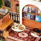 DIY Dollhouse Kit - Momo Tea Shop - Dollhouse Cafe Miniature Coffee Shop Dollhouse Miniature Coffee Shop Kit Christmas Gift - Rajbharti Crafts