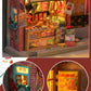 DIY Book Nook Kit Shanghai Old Time Alley Book Nook Chinese Alley Book Scenery Book Shelf Insert Bookcase with Light Miniature Building Kit - Rajbharti Crafts