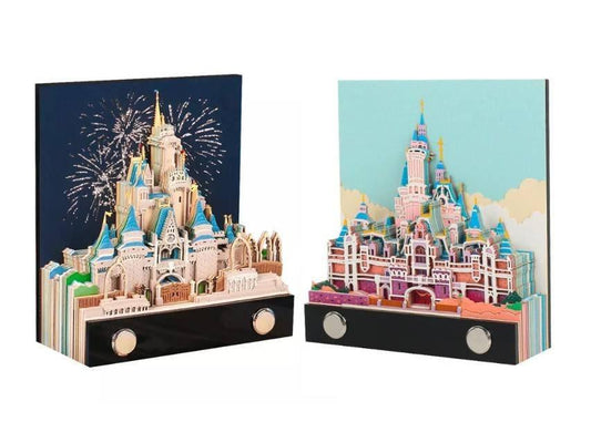 Cindrella Castle 3D Note Pads Fairy Tale Castle Note Pads Omoshiroi Blocks Post It Notes Artistic Note Pads Creative Magic Castle Memo Pads - Rajbharti Crafts