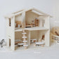Wooden Dollhouse Pretend Play House With Furniture Large Dollhouse Liberty Dollhouse For Kids Two Story Dollhouse Children Gift - Rajbharti Crafts