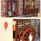 DIY Book Nook Kits - Charming Alley Japanese Street Book Nook - DIY Book Shelf Insert Decorative Bookends Bookcase with LED Building Kit - Rajbharti Crafts