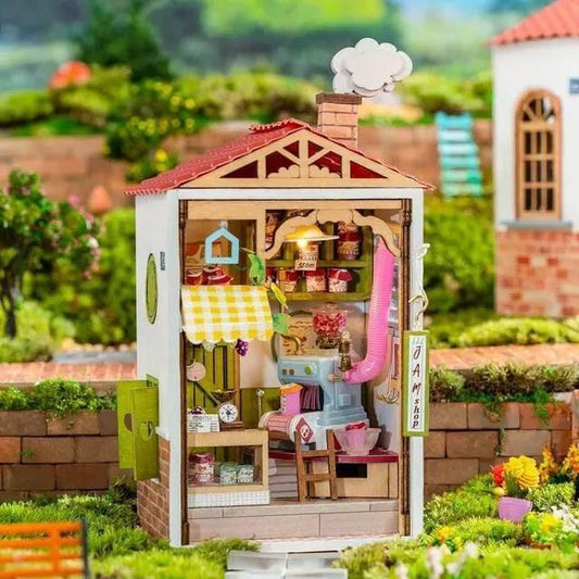 Sweet Jam Shop Miniature Dollhouse Fruit Juice Centre DIY Dollhouse Kits Fruits Shop Miniature Easy To Assemble Dollhouse For Kids & Adults - Rajbharti Crafts